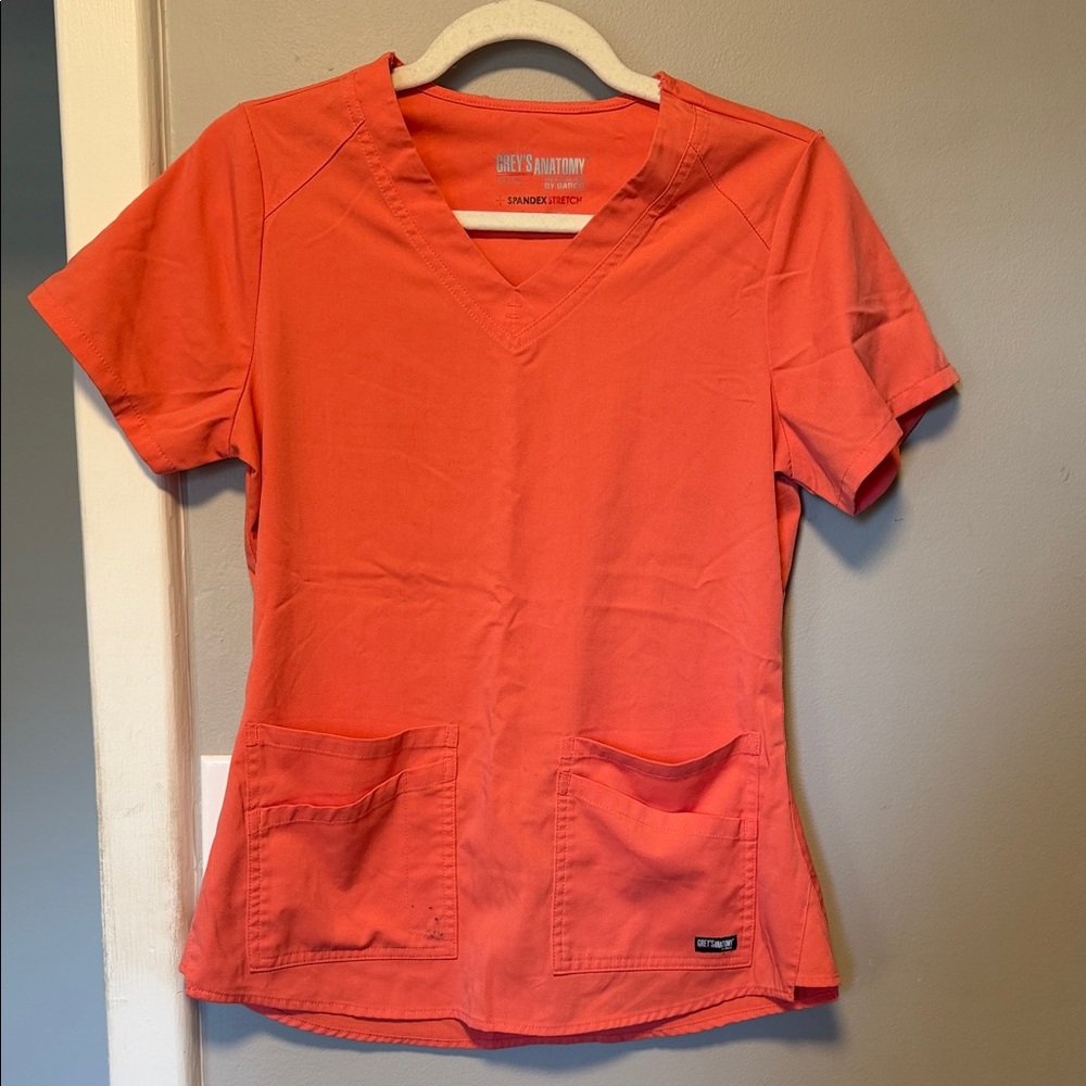 Grey's Anatomy Women's Coral V-Neck Top